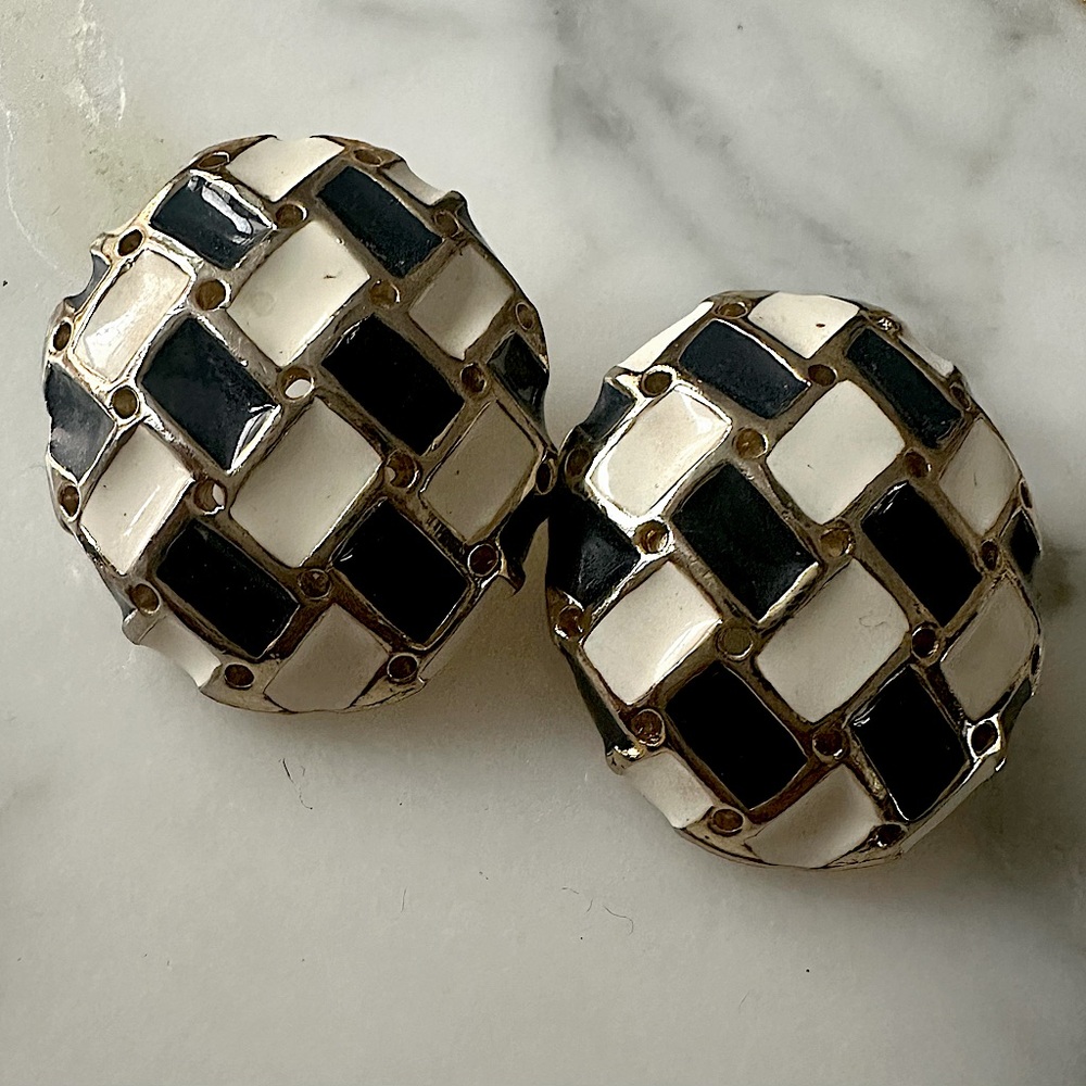 Vintage enamel earrings